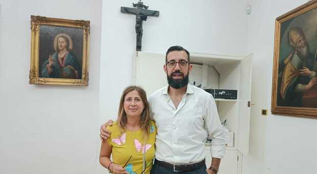 Simona Riccardi, autrice del “Agar e Sara. Madri nella fede”, con Jacopo Coghe, vicepresidente di "Pro vita & famiglia"