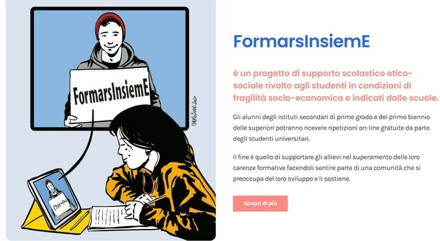 FormarsInsieme, ripetizioni online gratuite per gli studenti in difficoltà economiche del Lazio