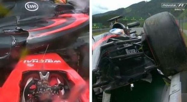 Raikkonen-Alonso, incidente al via del GP d'Austria. Il pilota spagnolo: "Sto bene, ma la botta è stata forte"