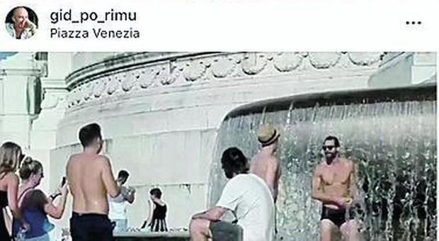 Bagno nudi all'Altare della Patria, Instagram cancella il video-denuncia dello scempio