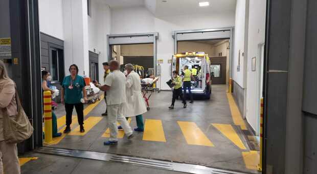 L'ospedale dell'Angelo dove sono ricoverati 5 dei 15 feriti