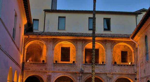 Il cortile dell'Ospedale Vecchio di Rieti (foto Rebecca Alaimo).