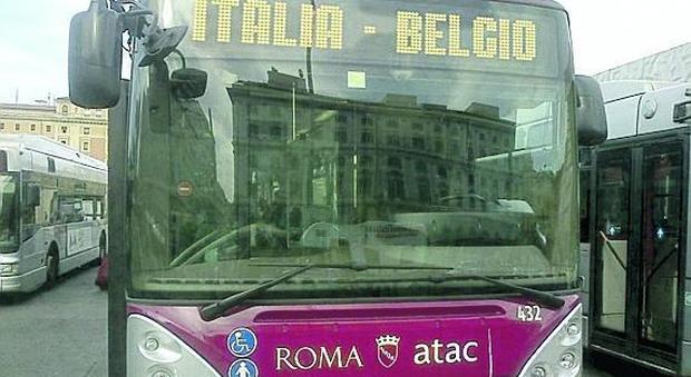 A Roma lo sciopero diventa azzurro: niente bus Atac durante Belgio-Italia