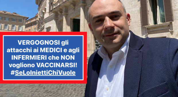 Il deputato leghista Gianluca Vinci difende i medici no vax: «Attacchi vergognosi, se lo inietti chi vuole»