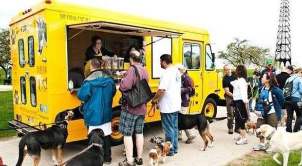Uno dei camioncini che in America vendono cibo per cani express