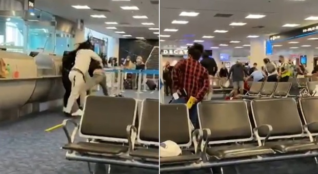 Maxi-rissa in aeroporto, botte da orbi tra due gruppi: arrestato un uomo