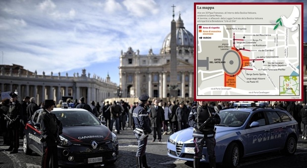 Roma, città blindata: allerta a San Pietro. Oggi in Vaticano 50mila adolescenti Mappa