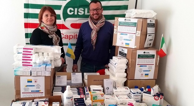 Terminata la raccolta organizzata da Cisl e Cri, farmaci per l'Ucraina in partenza