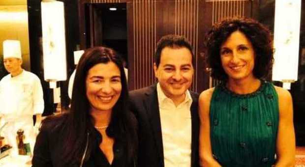 Iginio Straffi con Agnese Renzi e l'imprenditrice di moda Francesca Lusini (a sinistra)