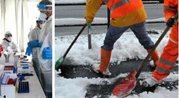 Ancona, focolaio per spalare la neve sull’autostrada A14: 25 operai positivi, famiglie contagiate