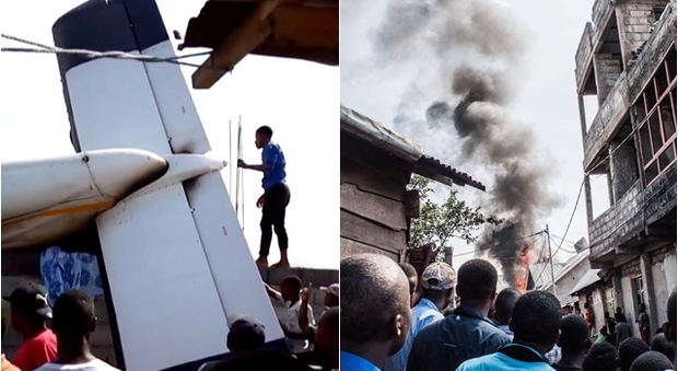 Congo, aereo precipita subito dopo il decollo: 17 morti