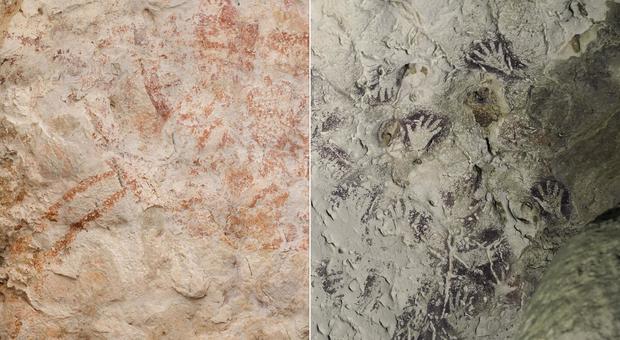 Bovini rossi, mani e figure stilizzate: scoperte le pitture rupestri più antiche della storia