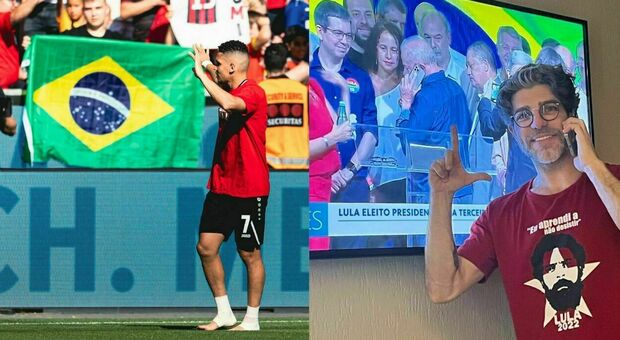 Brasile, la vittoria di Lula al ballottaggio scatena l'entusiasmo dei calciatori Paulinho e Juninho