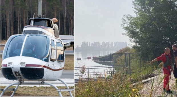 Ferrara, elicottero precipita nel bacino di una cava, si temono due vittime