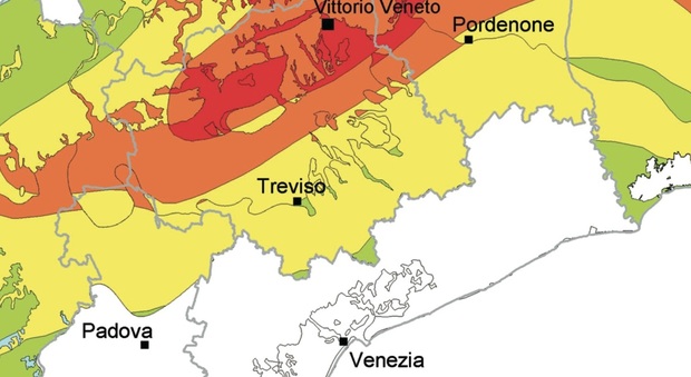 Nordest, ecco la mappa delle zone a rischio sismico in Veneto e Fvg