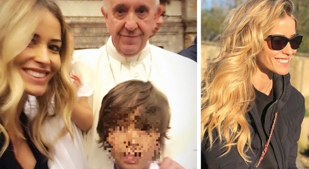 Elena Santarelli, la foto con il Papa e il figlio Giacomo: «Non ho mai perso la fede»