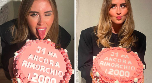 Valentina Ferragni e la torta esilarante: «31 ma ancora rimorchio i 2000». Come l'ha presa Matteo Napoletano?