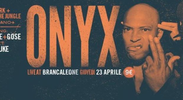 Locandina concerto Onyx al Brancaleone