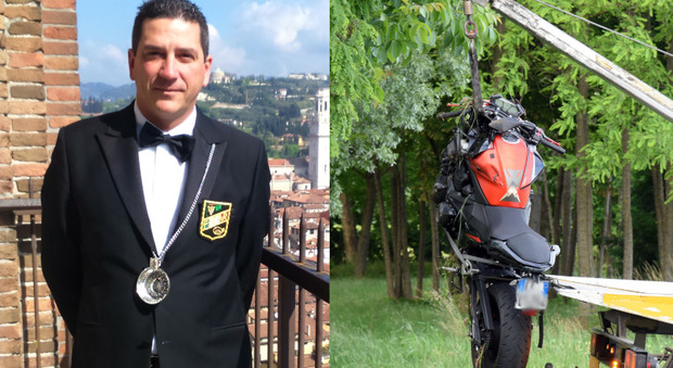 Marco Gasparini, 51 anni e la moto