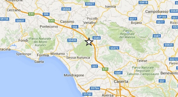 Terremoto nell'alto Casertano di 3.5, sentito nella notte da Formia a Isernia