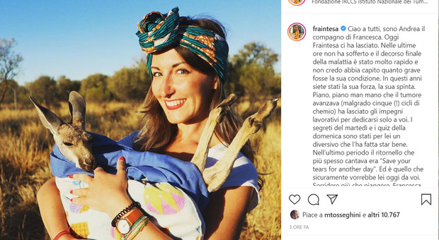 Morta la travel blogger Fraintesa: aveva 38 anni, la sua battaglia contro il cancro con il sorriso. Raccolta fondi Airc