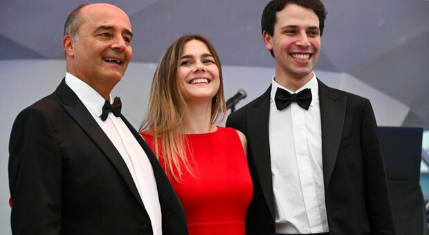 Da sinistra, Fabrizio Russo, la figlia Francesca Romana e il nipote Alberto
