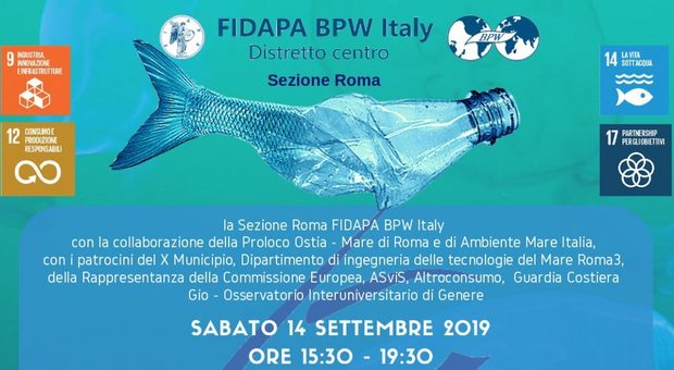 ‘La donna e il mare’: convegno plastic free a Ostia con Fidapa Bpw Italy