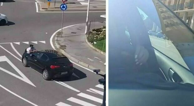 Lite tra automobilisti: donna si aggrappa al cofano dell'auto e viene trascinata via. La conducente non voleva compilare la constatazione amichevole