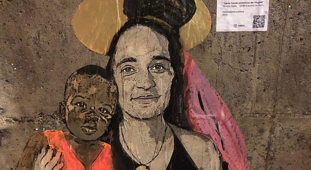 immagine TvBoy, street art a Taormina