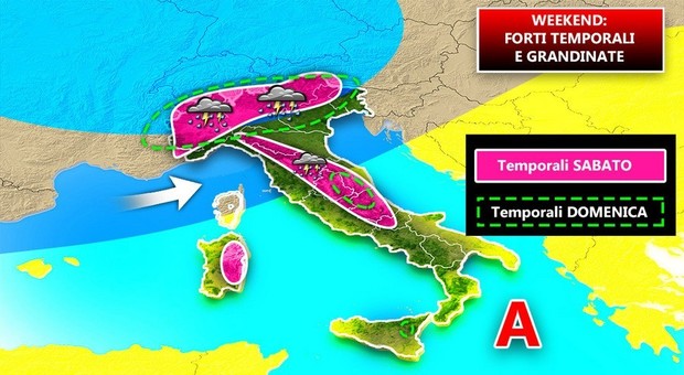 Meteo, col weekend arriva il maltempo sull'Italia: piogge tra sabato e domenica su tutto il Centro-Nord