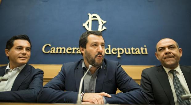 Nuccio Altieri, Matteo Salvini e Roberto Marti