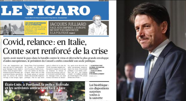 Conte "conquista" la Francia, in prima pagina su Le Figaro: «Il premier esce rafforzato dalla crisi»