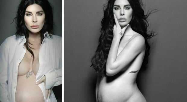 Bianca Atzei posa nuda col pancione a pochi giorni dal parto: «Ecco la forma del mio corpo»