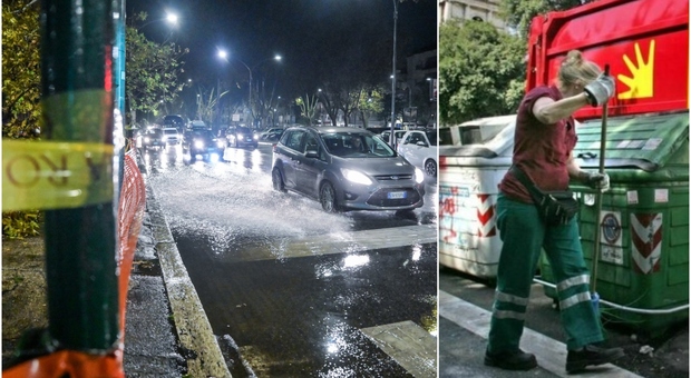 Pioggia e caditoie ostruite a Roma, la Protezione civile ad Ama: «Dovete pulire meglio»