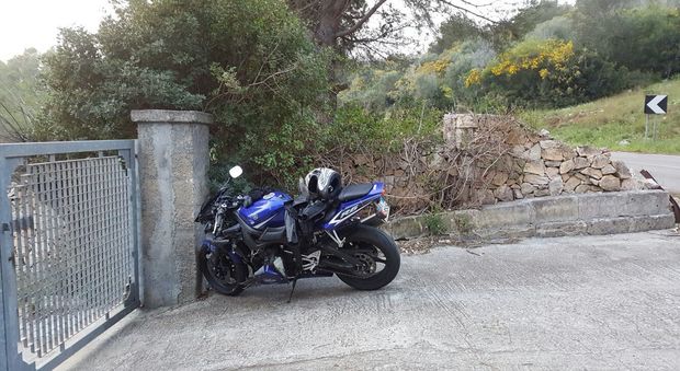 La Yamaha R6 dell'incidente sulla Santa Caterina-Porto Selvaggio