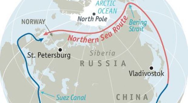 Rotta del mare del Nord, la Russia blinda con l'esercito la scorciatoia artica per le navi cargo Mappa