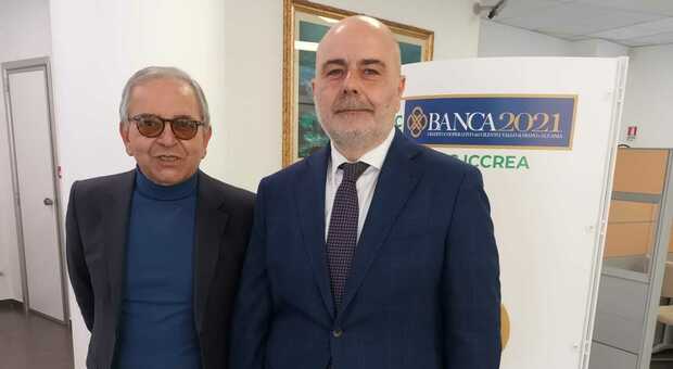 Il presidente uscente Pasquale Lucibello e il vice Celestino Sansone