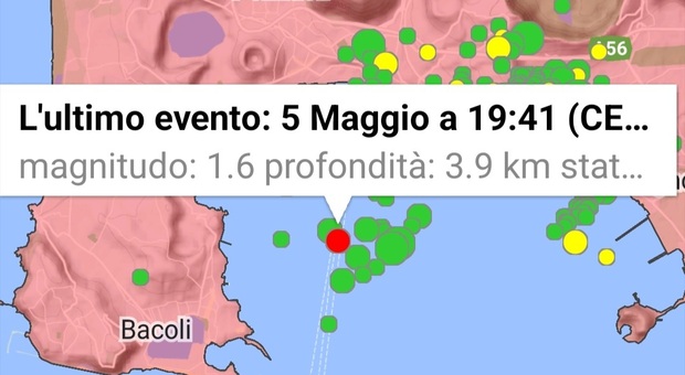 Campi Flegrei, scossa di terremoto con epicentro nel golfo di Pozzuoli