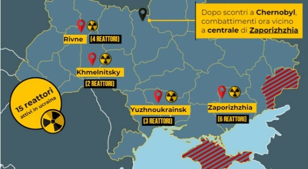 Centrali nucleari nel mirino dei russi per togliere l’elettricità a 6 milioni di case