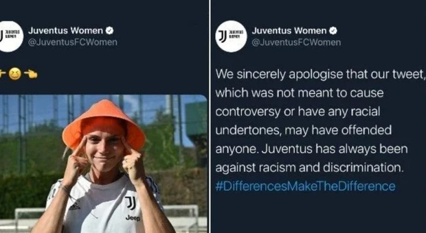 Juventus Women, un post scatena le accuse di razzismo. E il club si scusa: «Noi sempre contro la discriminazione»