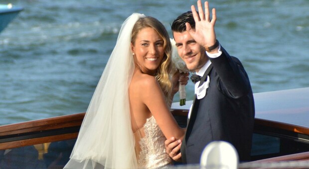 Alvaro Morata e Alice Campello il giorno delle nozze a Venezia