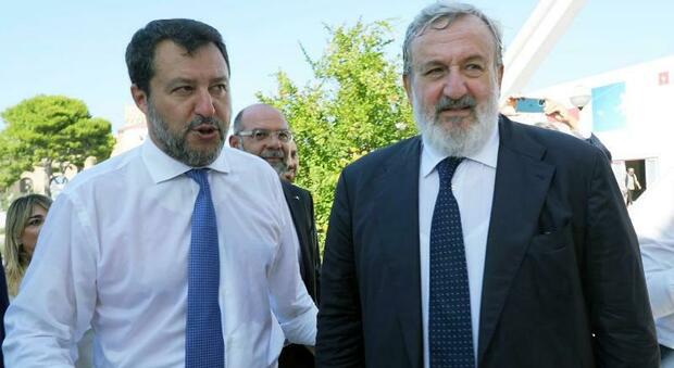 Matteo Salvini e Michele Emiliano in Fiera del Levante