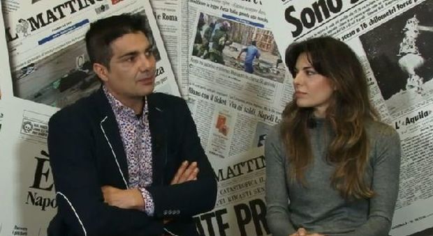 Enzo Palumbo e Claudia Ruffo nello studio della web tv del "Mattino"