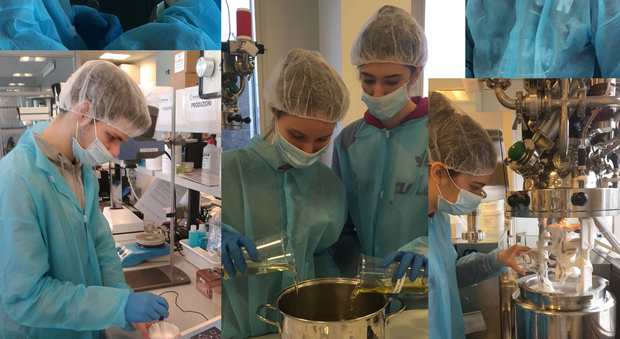 Gli alunni del Malignani di Udine in laboratorio per creare le creme di bellezza per il viso