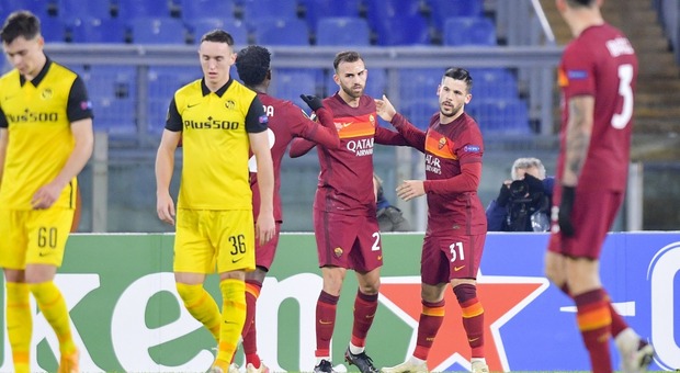 Roma-Young Boys 3-1: super gol di Calafiori. I giallorossi vincono il girone