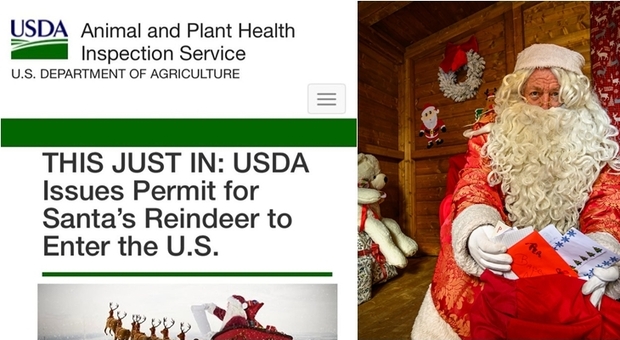 Gli Stati Uniti "autorizzano" il volo della slitta di Babbo Natale nei cieli americani