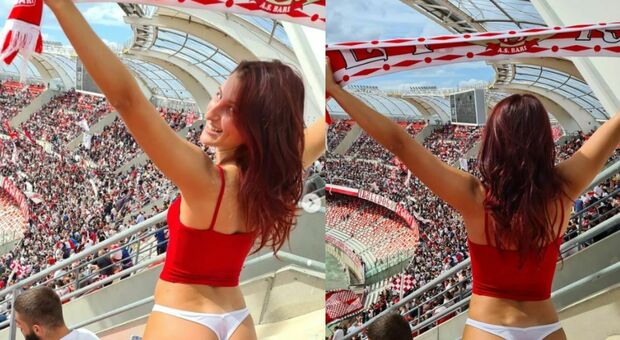 Tifosa del Bari mostra il lato B allo stadio: la foto virale. «Con OnlyFans guadagno 5mila euro al mese»