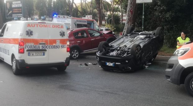Roma, incidente da brivido in zona Farnesina: quattro feriti, anche due bambini