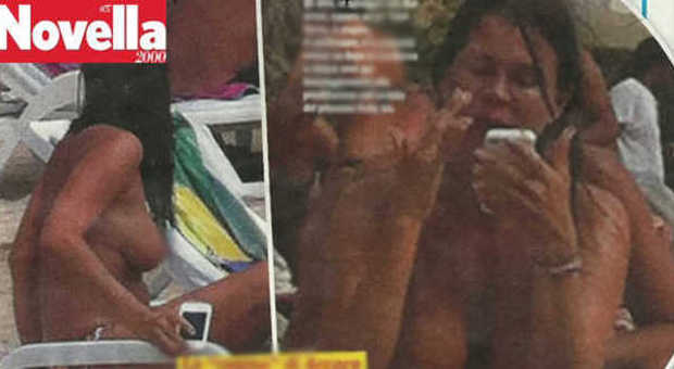 Nicole Minetti in topless a Ibiza