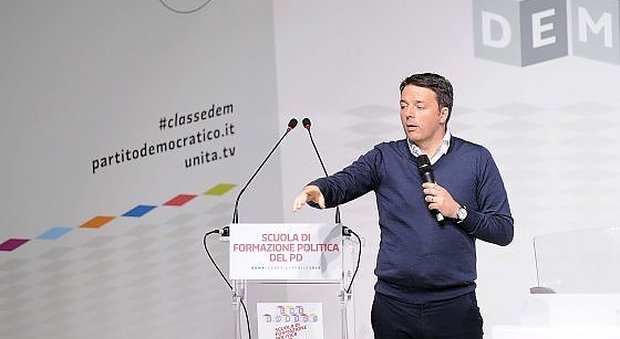 Matteo Renzi alla scuola di formazione politica del Pd